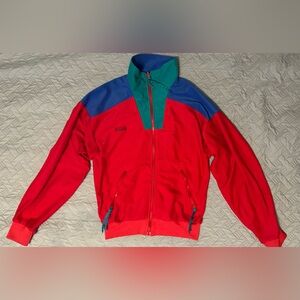 Vintage Columbia Red and Blue Track Jacket